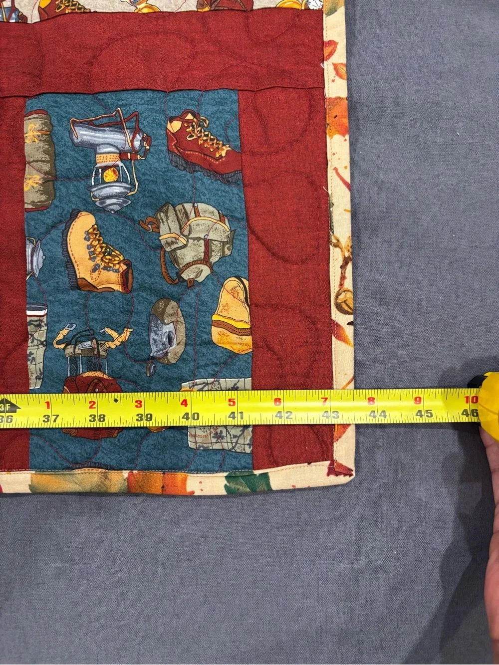 Handmade Baby Toddler Boy Camping Theme Print Quilt Grandpa Core